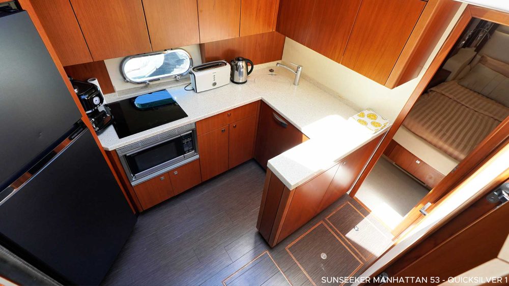 Asia Global Yachting (AGY) Luxury Yacht Charters in Thailand, Indonesia and Japan Galley Top View